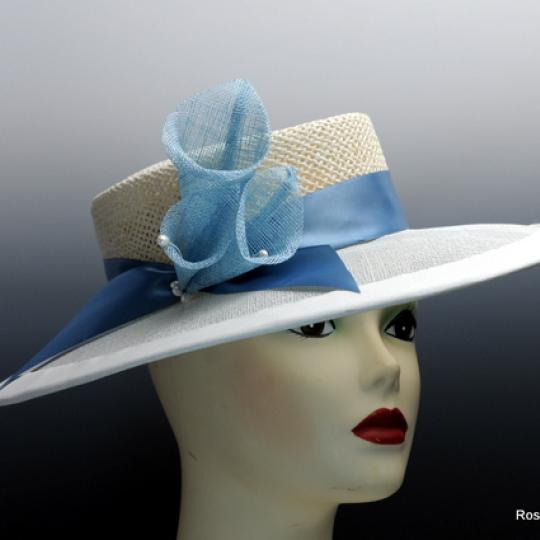 Ivory Boater Style Hat