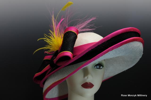 Gorgeous parisisal  straw double brim derby hat